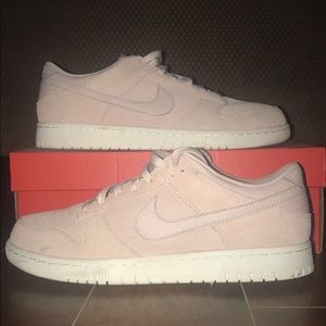 Nike Pink Suede Dunk Lows